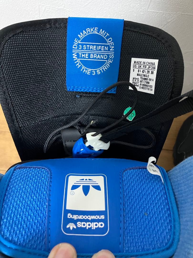 美品 adidas スノーボードブーツ ZX500 27cm 黒/青 箱付き