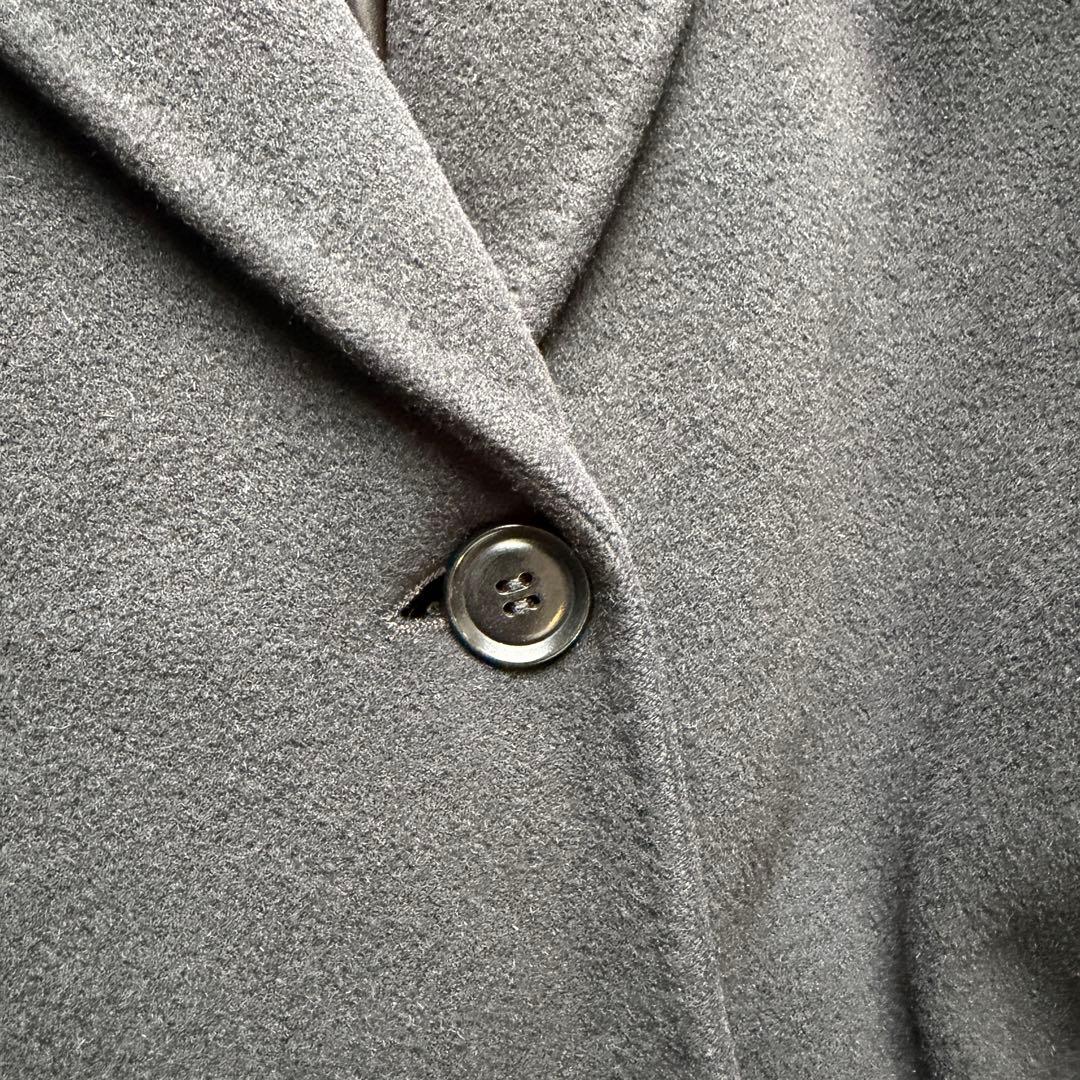 【MaxMara／マックスマーラ】アンゴラ ウール ロングコート ブラック 40