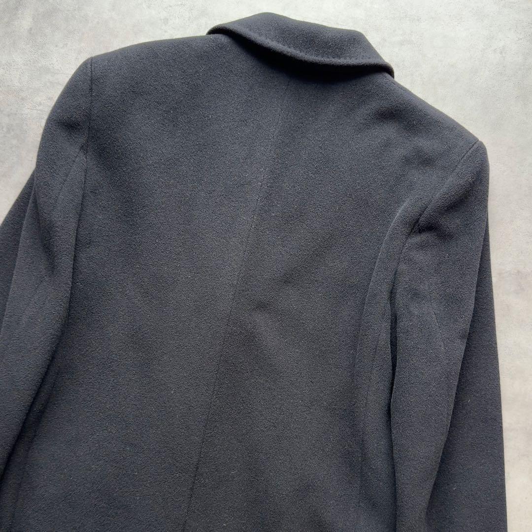 【MaxMara／マックスマーラ】アンゴラ ウール ロングコート ブラック 40