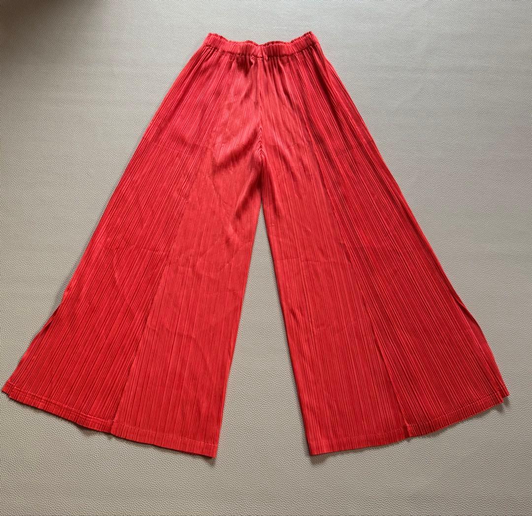 PLEATS PLEASE オレンジ ガウチョパンツPP81JF144 PLEATS PLEASE オレンジ ガウチョパンツPP81JF144 PLEATS PLEASE