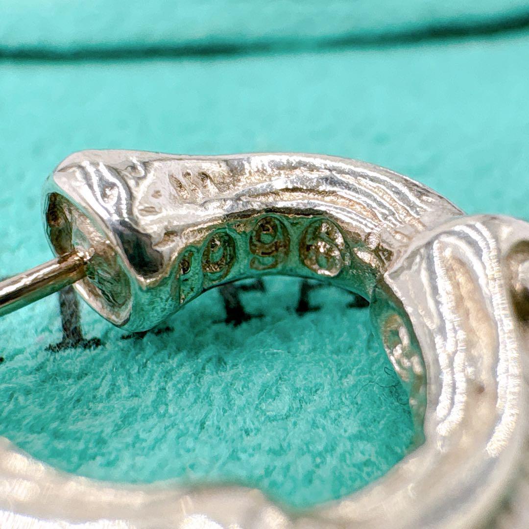 美品 オールドティファニー バンブー 片耳 ピアス シルバー925