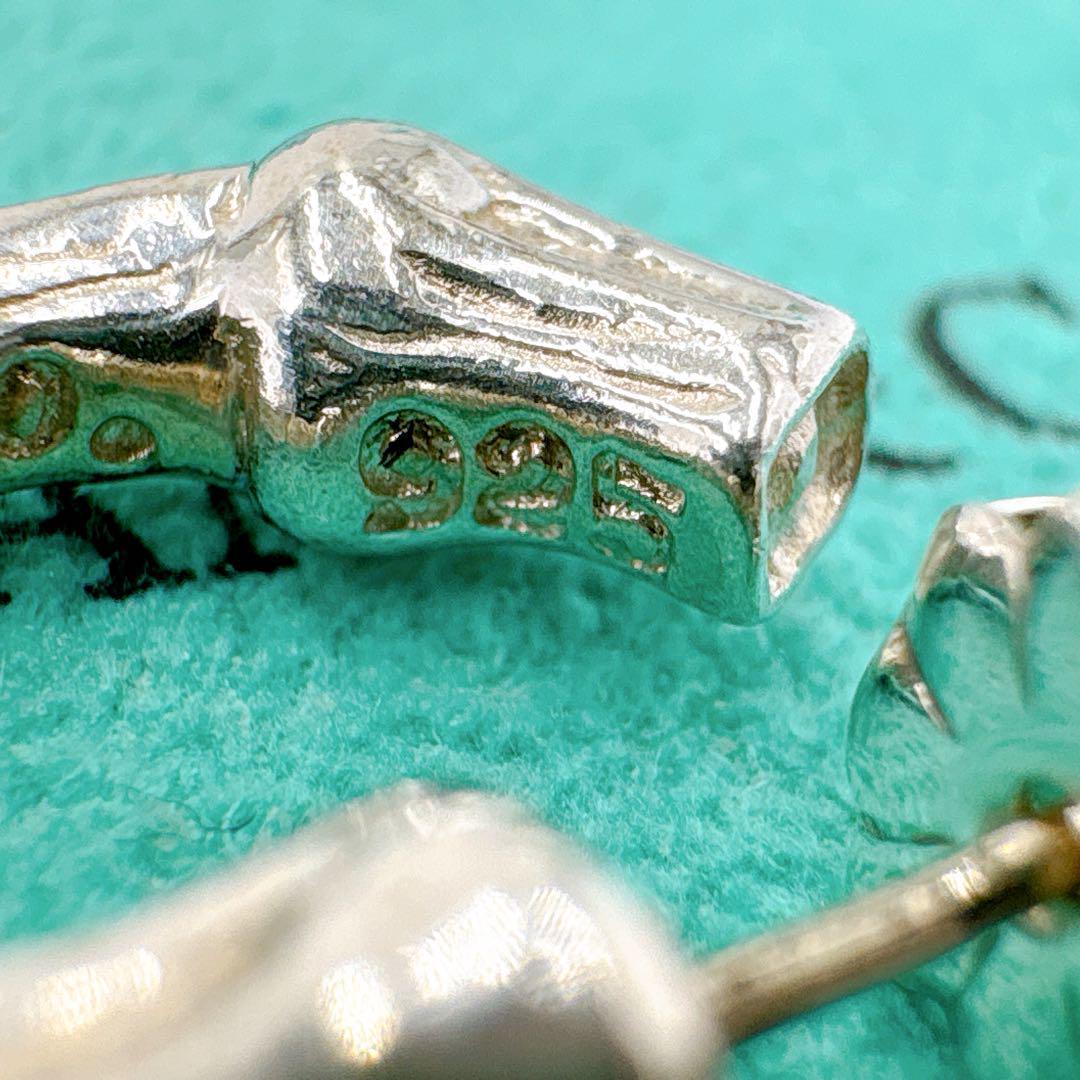 美品 オールドティファニー バンブー 片耳 ピアス シルバー925