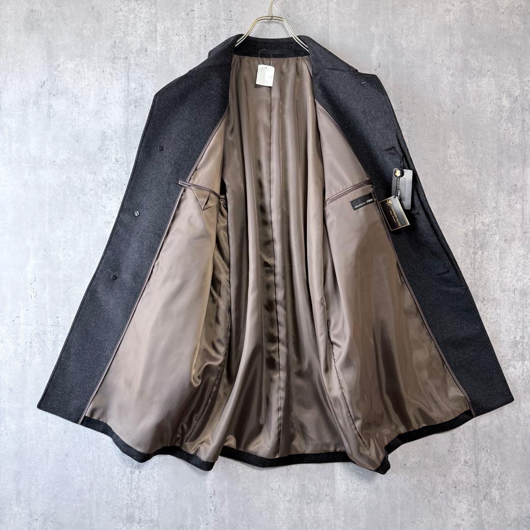新品✨リブバリー LIVBARY カシミヤ混 ウール ステンカラーコート Ｌ