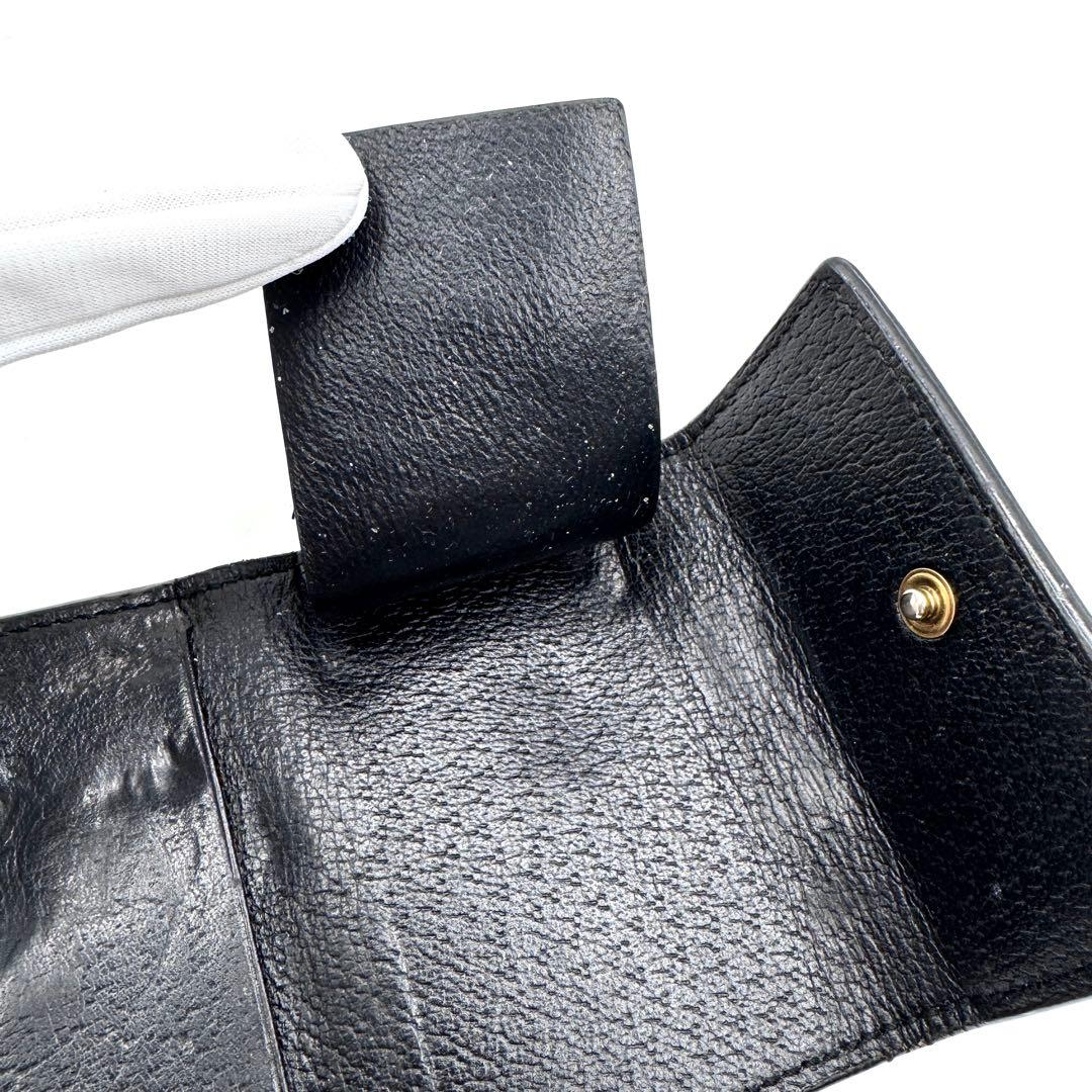 良品✨グッチ　キーケース　6連　アニマリエ　ビー　キーリング　金ロゴ　レザー　黒