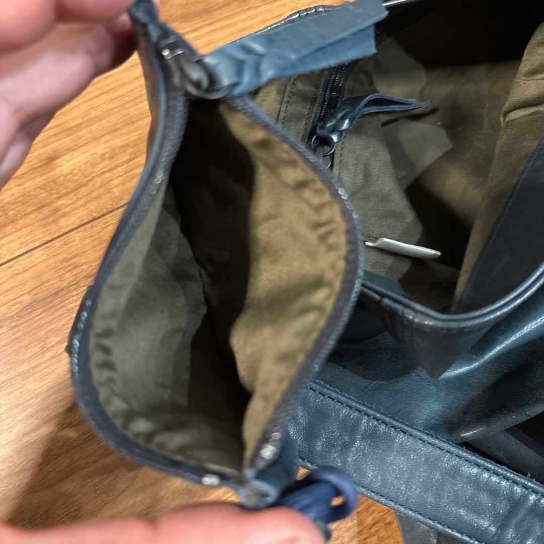 【美品】PORTER ポーター ラムレザー 本革製 ショルダーバッグ 小銭入れ付