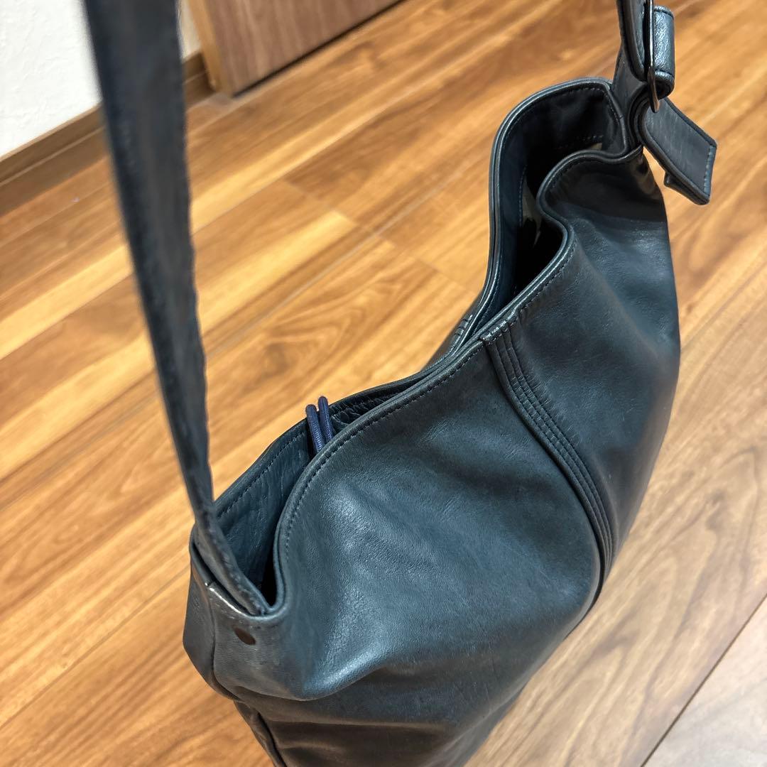 【美品】PORTER ポーター ラムレザー 本革製 ショルダーバッグ 小銭入れ付