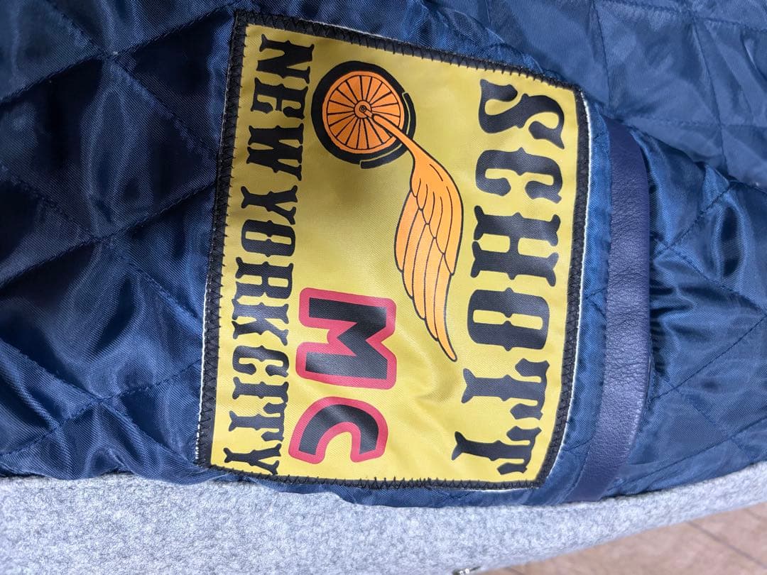 美品 schott ショット スタジャン Lサイズ