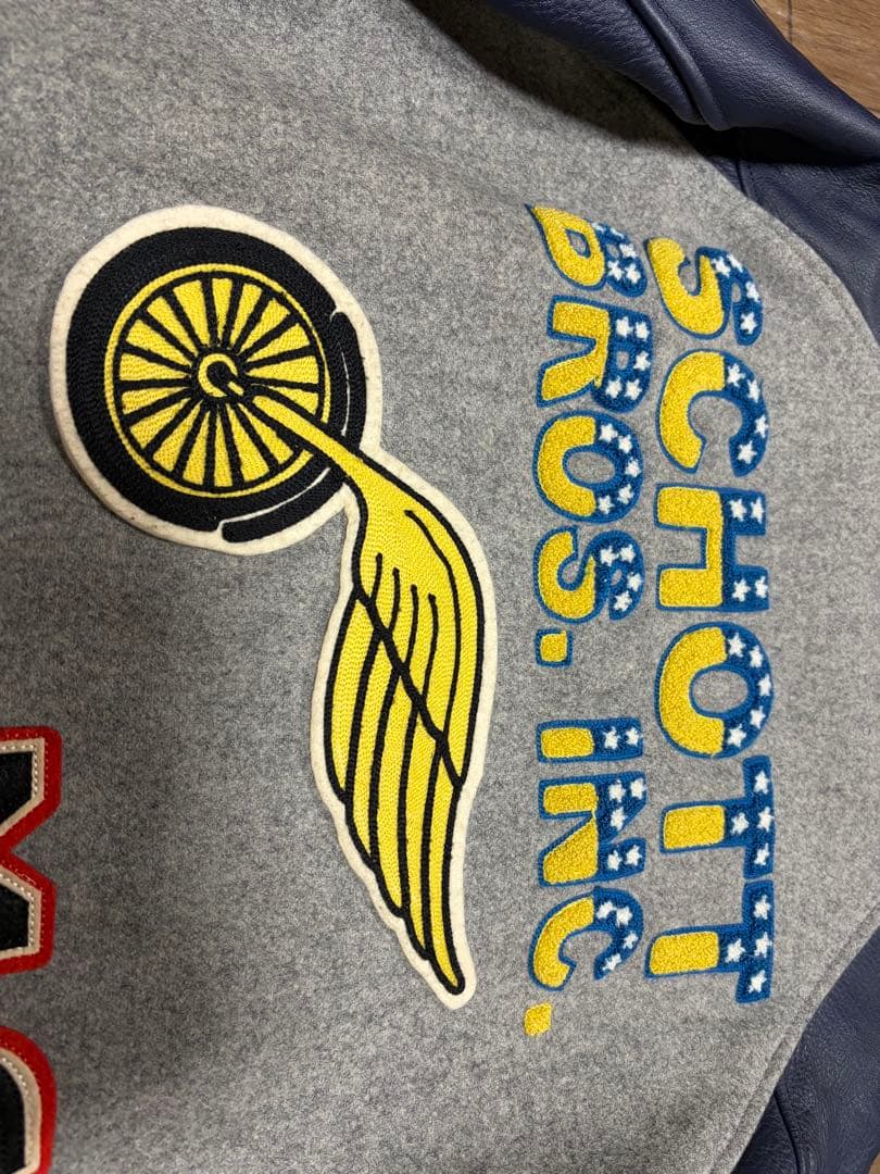 美品 schott ショット スタジャン Lサイズ