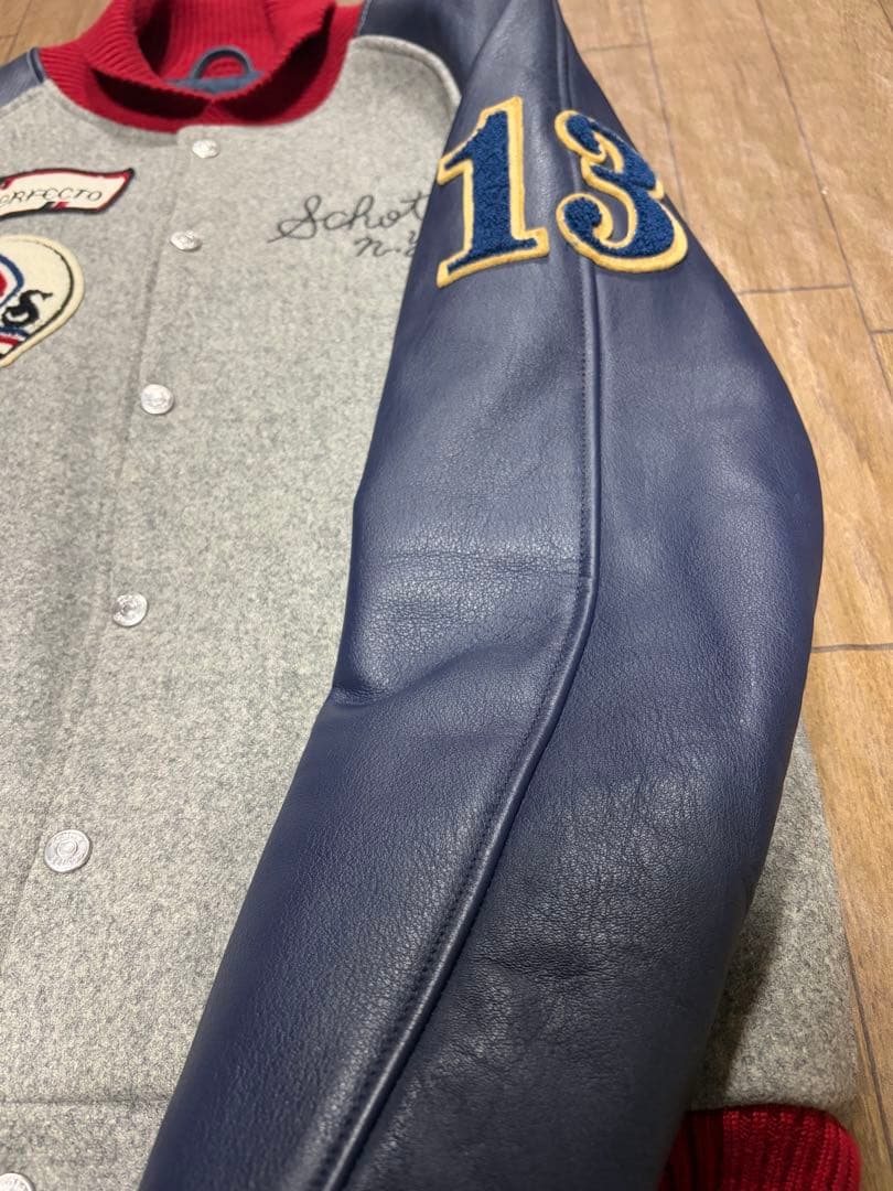 美品 schott ショット スタジャン Lサイズ