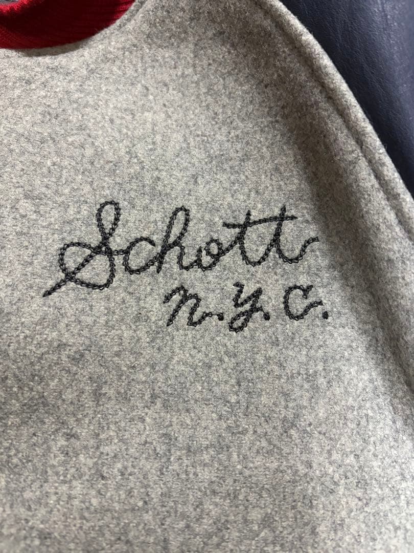 美品 schott ショット スタジャン Lサイズ