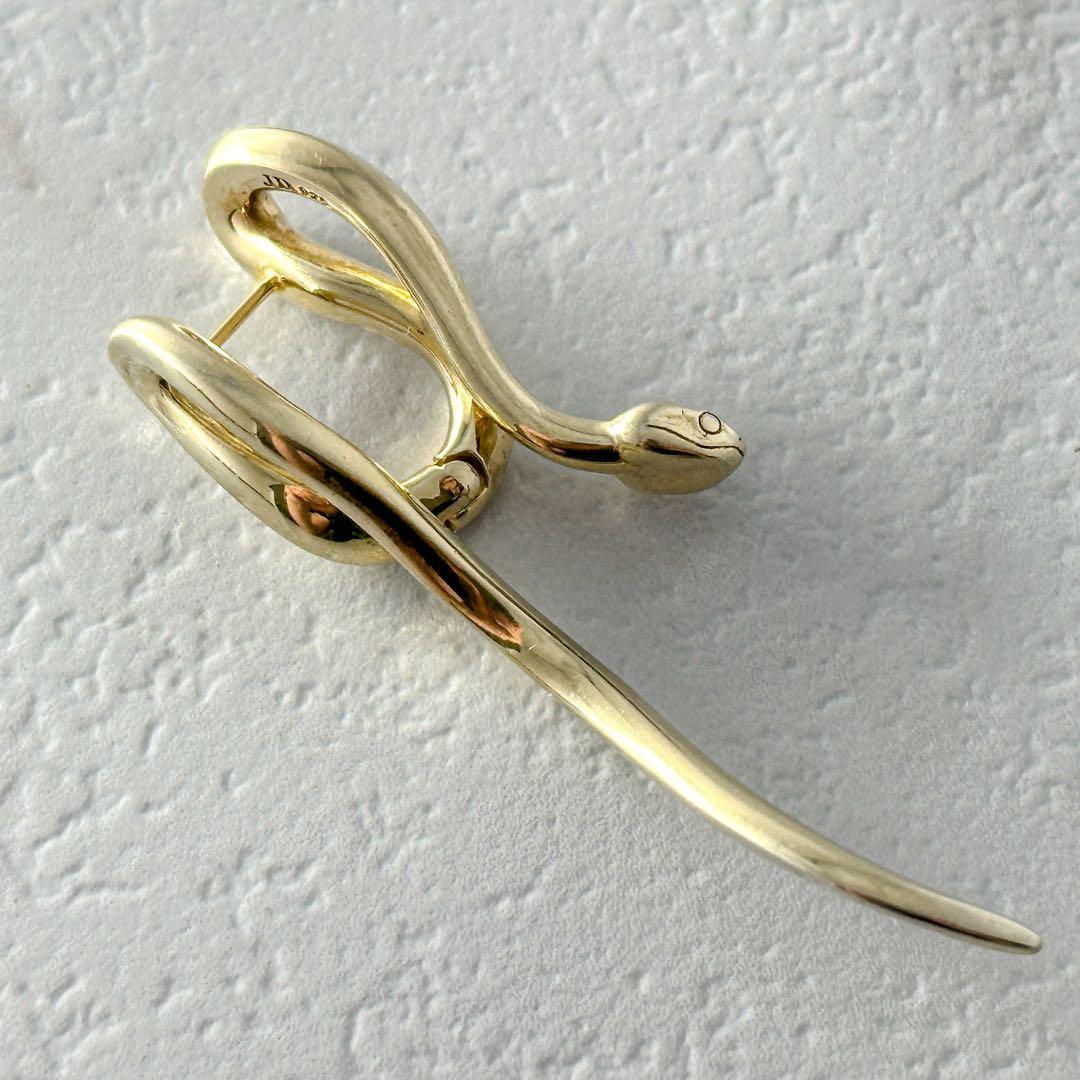 Jusitin　Davis　ラビリンス　ゴールドフィニッシュ　ピアス　スネーク