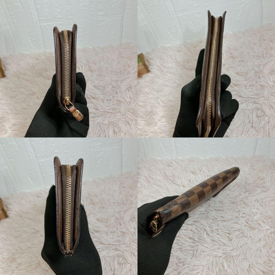 美品 ルイヴィトン ダミエ ポルトモネジップ ラウンドファスナー ウォレット