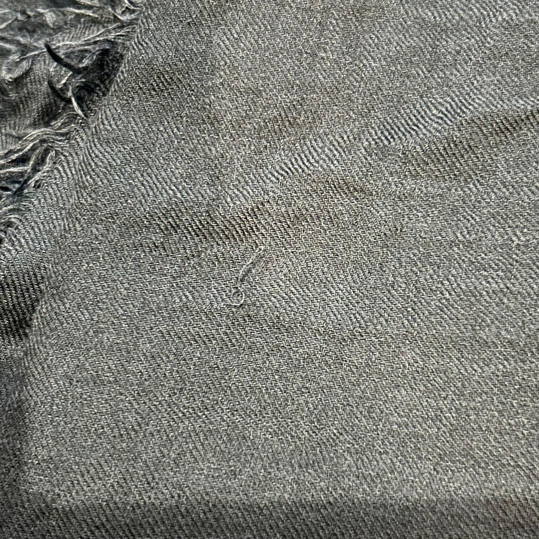 美品　ファリエロ　サルティ　大判ストール　モダール　ネイビー