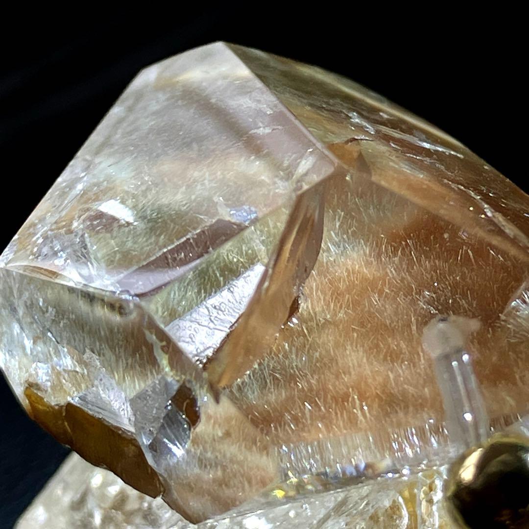 天然石 希少❣️デュモルチェライトinクォーツinクォーツ×シトリン ブレスレット