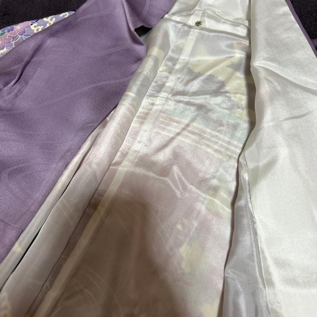 正絹　振袖　7点　フルセット　半衿付き長襦袢