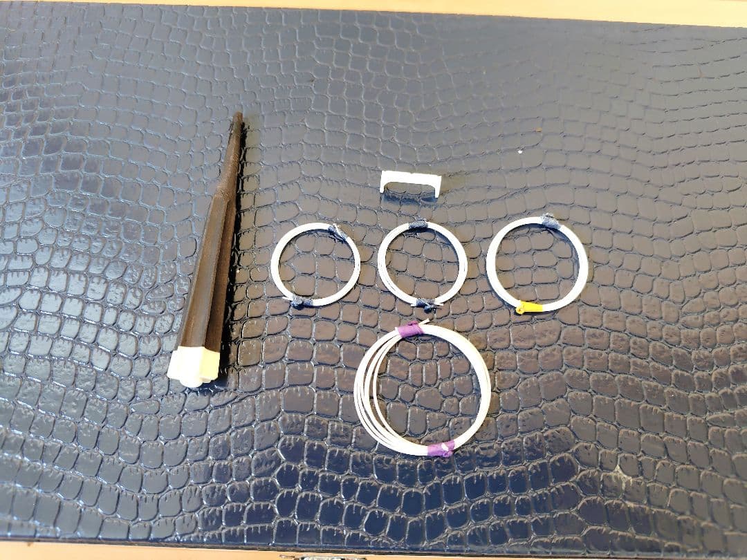 三線本体 人工皮革 蛇皮模様 ハードケース付き