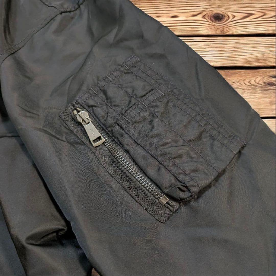 POLO ポロラルフローレン MA1フライトジャケット 現行 ナイロン 黒 М