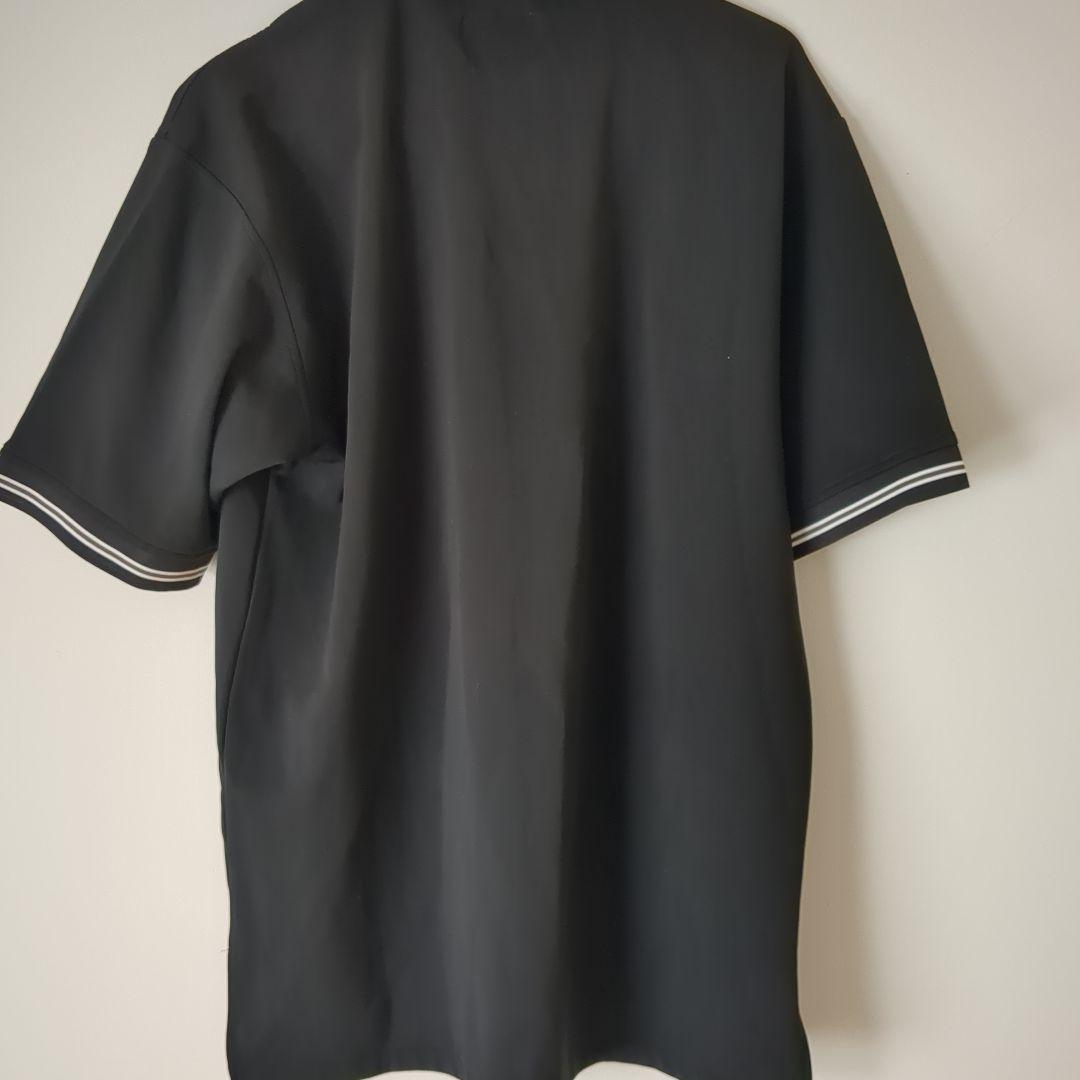 SSK 野球 審判用ポロシャツ 黒 ストライプ ポケット付 サイズO