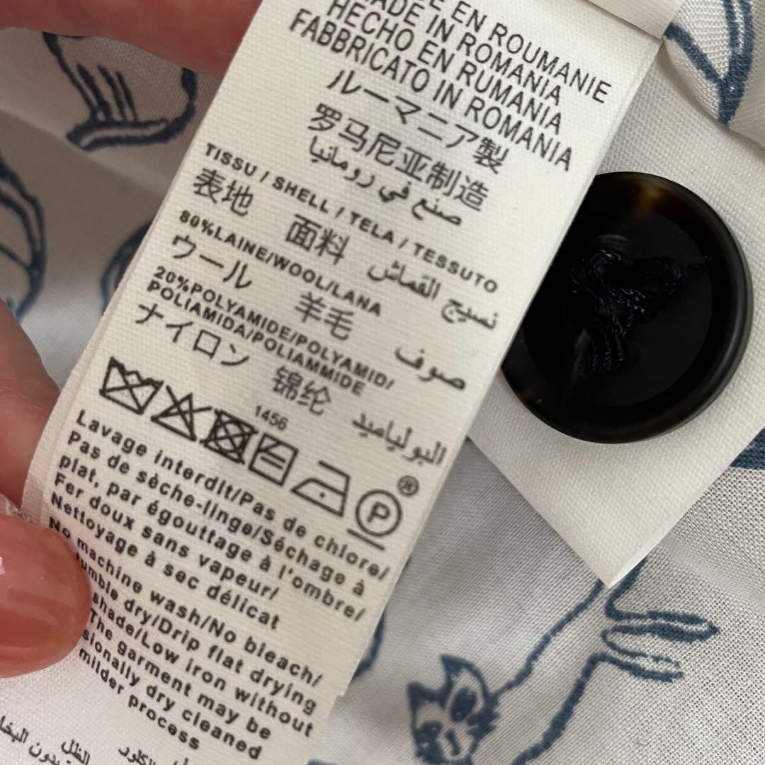 ボンポワン　2018aw ネイビーウールコート6A