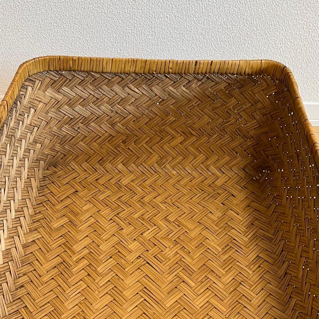 美品✨竹行李　古道具　アンティーク竹籠　収納カゴ昭和レトロ