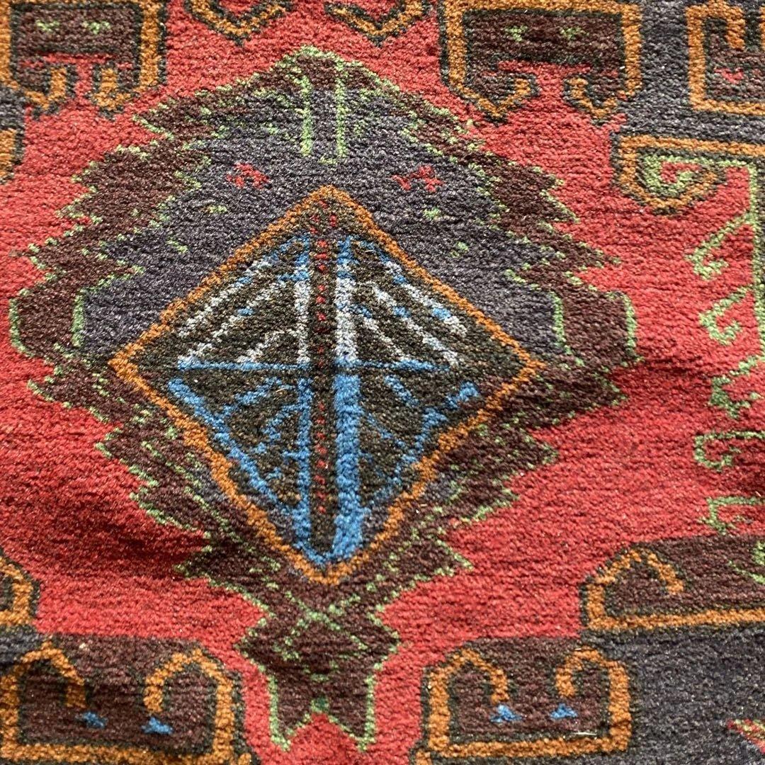 アフガニスタン産 トライバルラグ バルーチ族作 手織り カーペット ラグ 絨毯