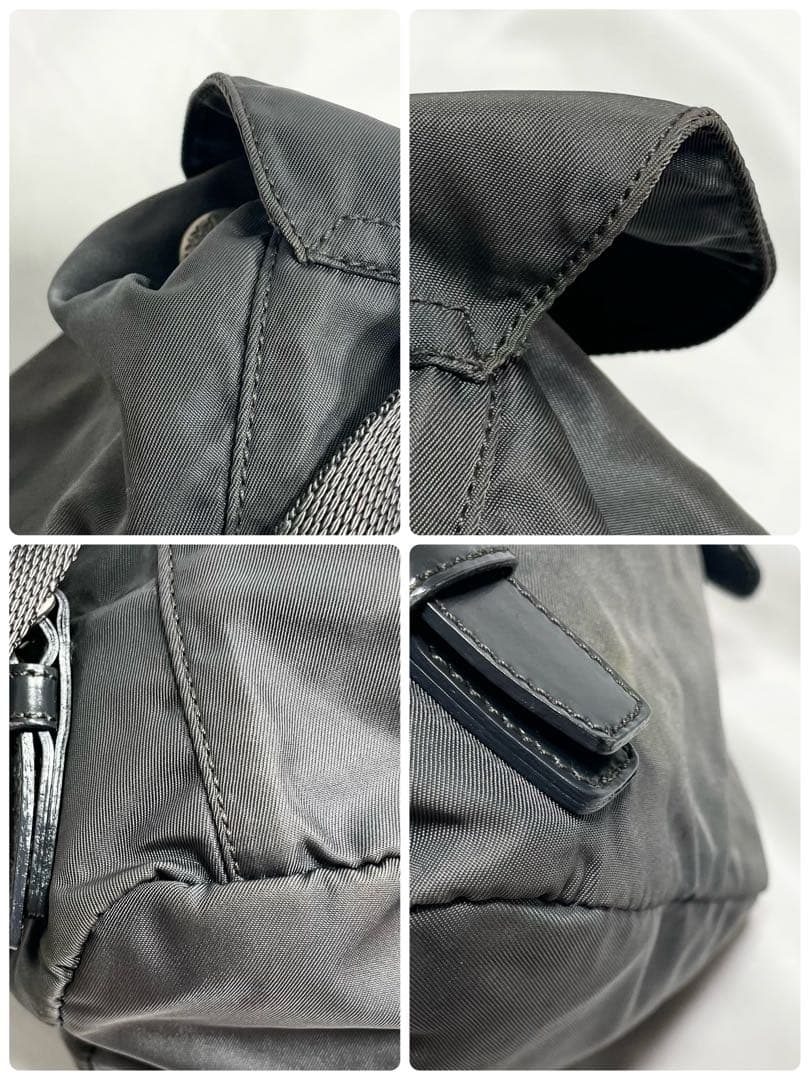 プラダ リュック 三角ロゴ 金具 巾着 テスートナイロン 白タグ 大容量 多機能