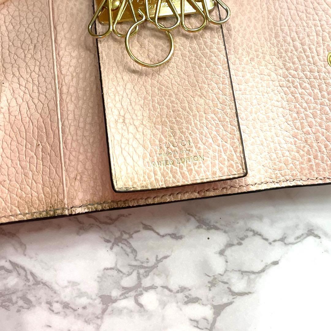 GUCCI キーケース 6連 GGスプリーム GG マーモント PVC ピンク - メルカリ
