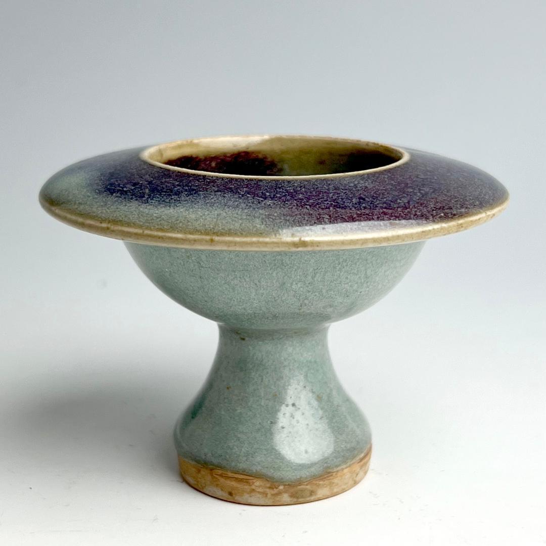 中国 清代 黄青銅 装飾洗面器 鑑賞スタンド付 ・ヴィンテージ レア