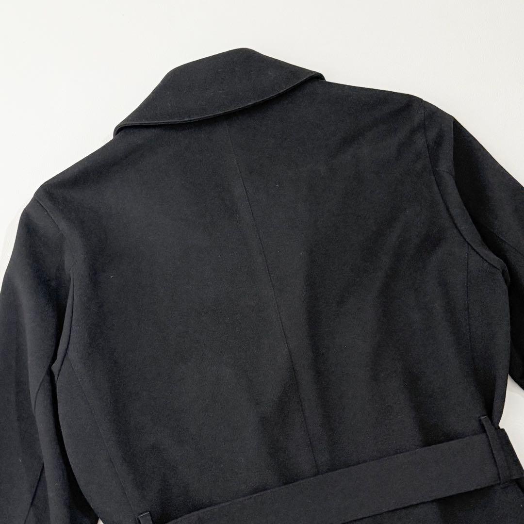 SHIPS ロロピアーナ ストームシステム ステンカラーコート M 黒 ベルト