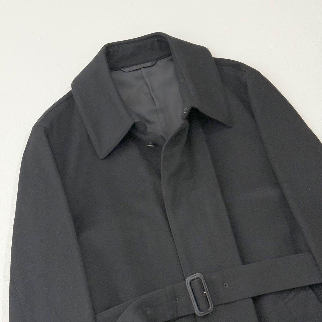 SHIPS ロロピアーナ ストームシステム ステンカラーコート M 黒 ベルト