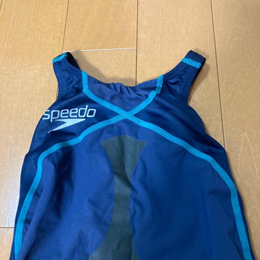 speed スピード　競泳用水着　ロングスパッツ Lサイズ　紺色　水色