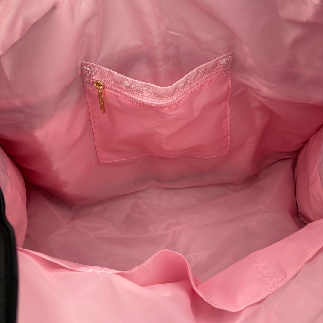 レスポートサック　ボストンバッグ ブラック　パフィーブロッサムズ　黒　花柄