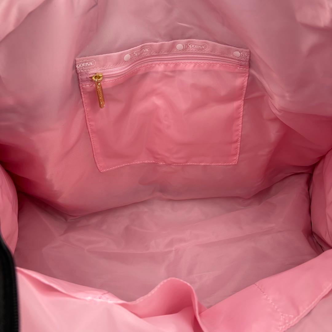 レスポートサック　ボストンバッグ ブラック　パフィーブロッサムズ　黒　花柄