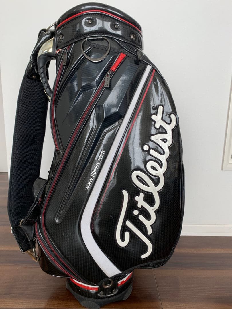Titleist タイトリスト エナメル ゴルフ キャディバッグ 3点式
