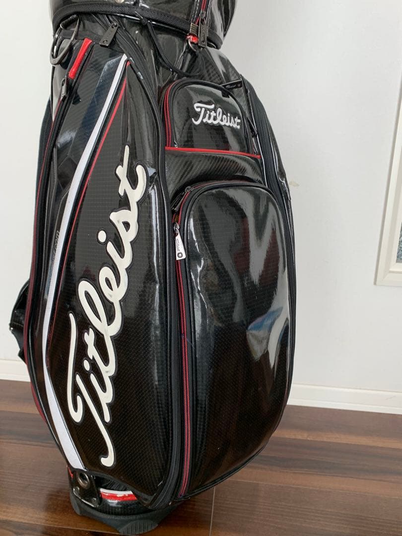 Titleist タイトリスト エナメル ゴルフ キャディバッグ 3点式