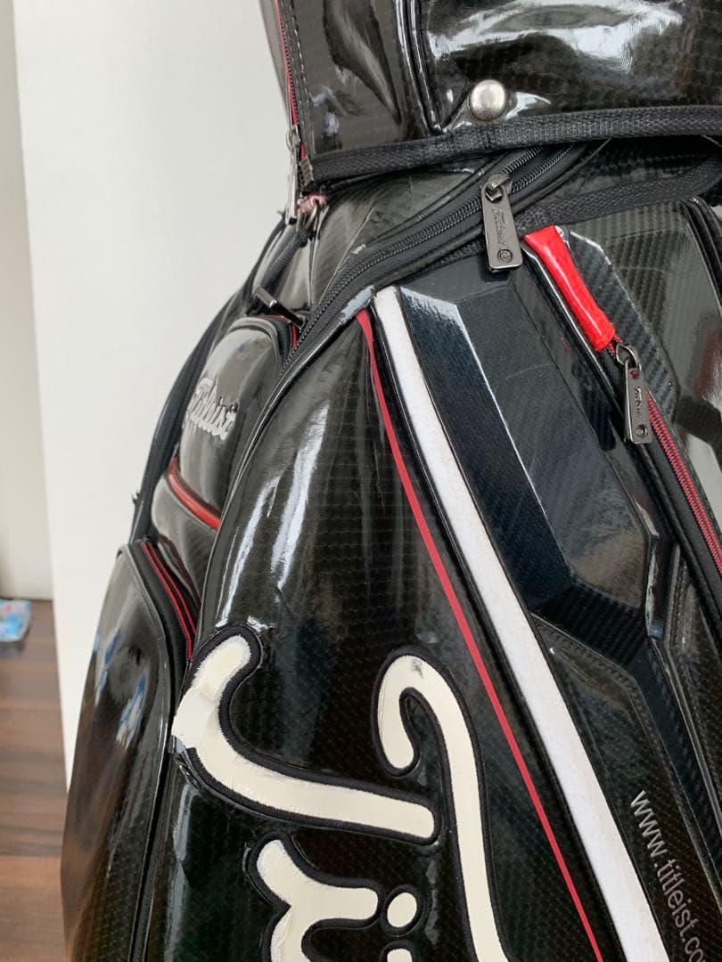 Titleist タイトリスト エナメル ゴルフ キャディバッグ 3点式