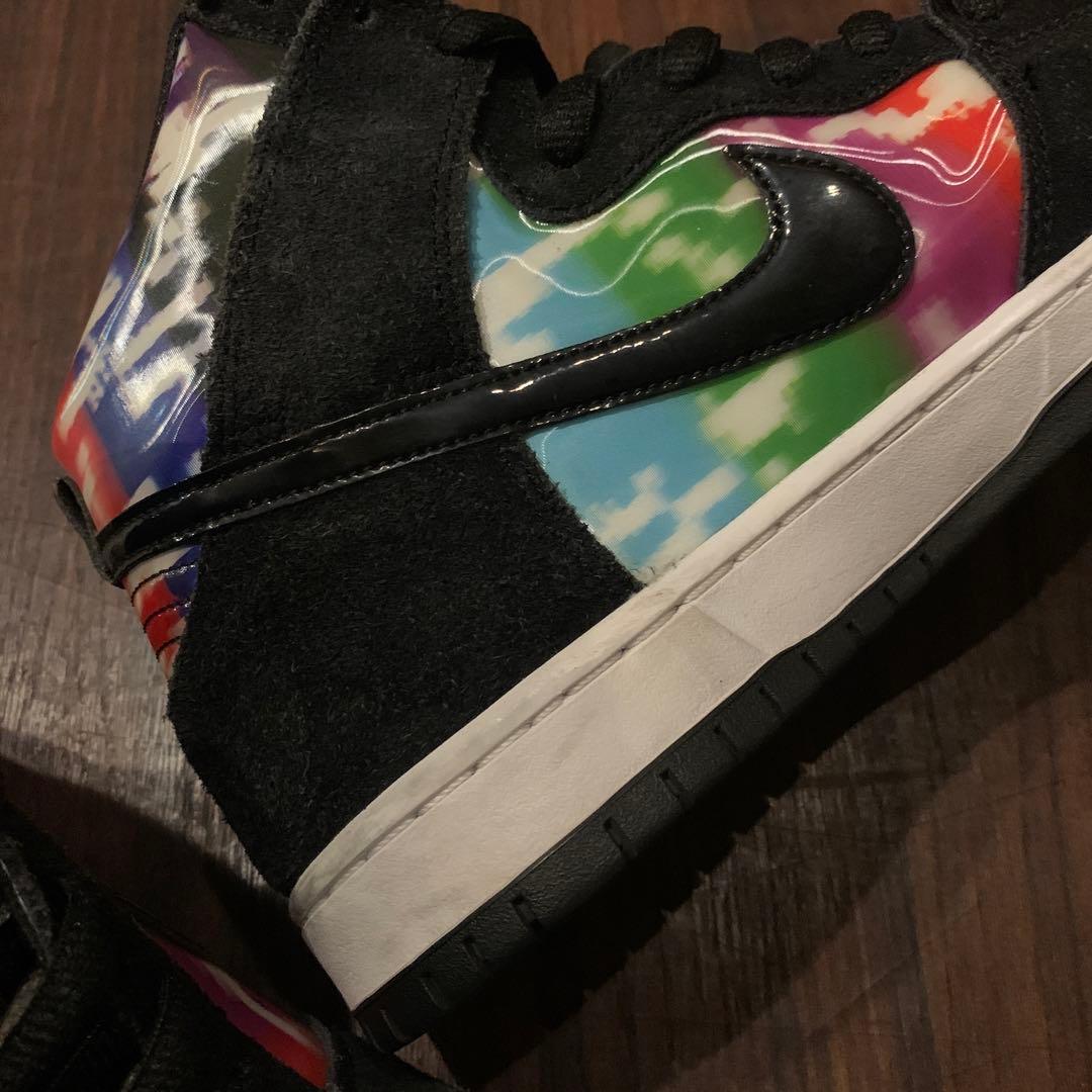 美品NIKE SB DUNK HIGH PROテレビテストパターン 27.5cm