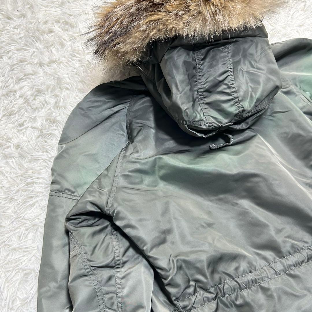 希少 USA製 Alpha フライトジャケット N3B N-3B オリーブ S