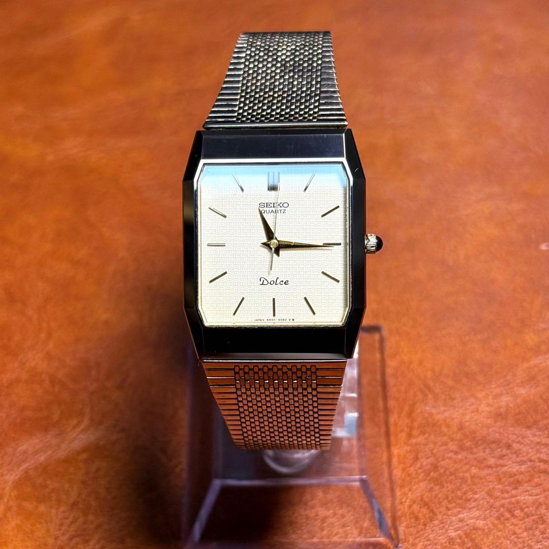 A111希少 稼動品 SEIKO DOLCE レクタンギュラー80年代