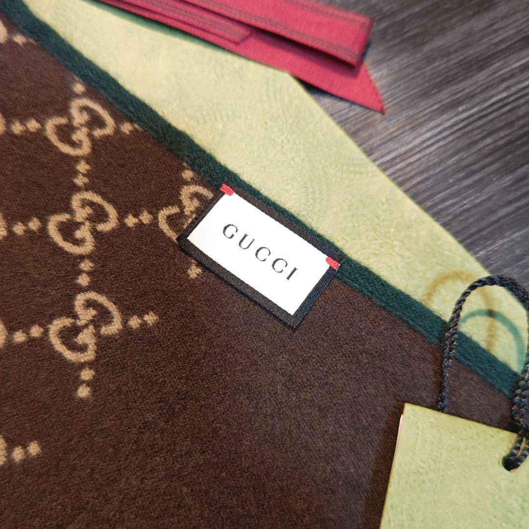 ❤新品❤GUCCI マフラー ストール ショール スカーフ❤グリーン&茶❤