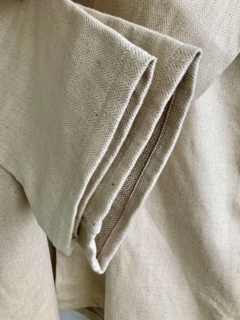 ジャケット・アウター 60s French Vintage Ecru HBT Butcher Coat