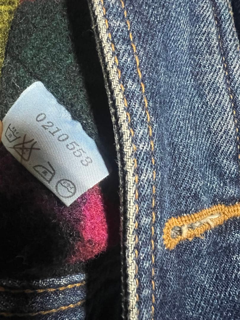 爆限定 ixi:z デニムジャケット カバーオール 裏地ブランケット 帆布 短丈