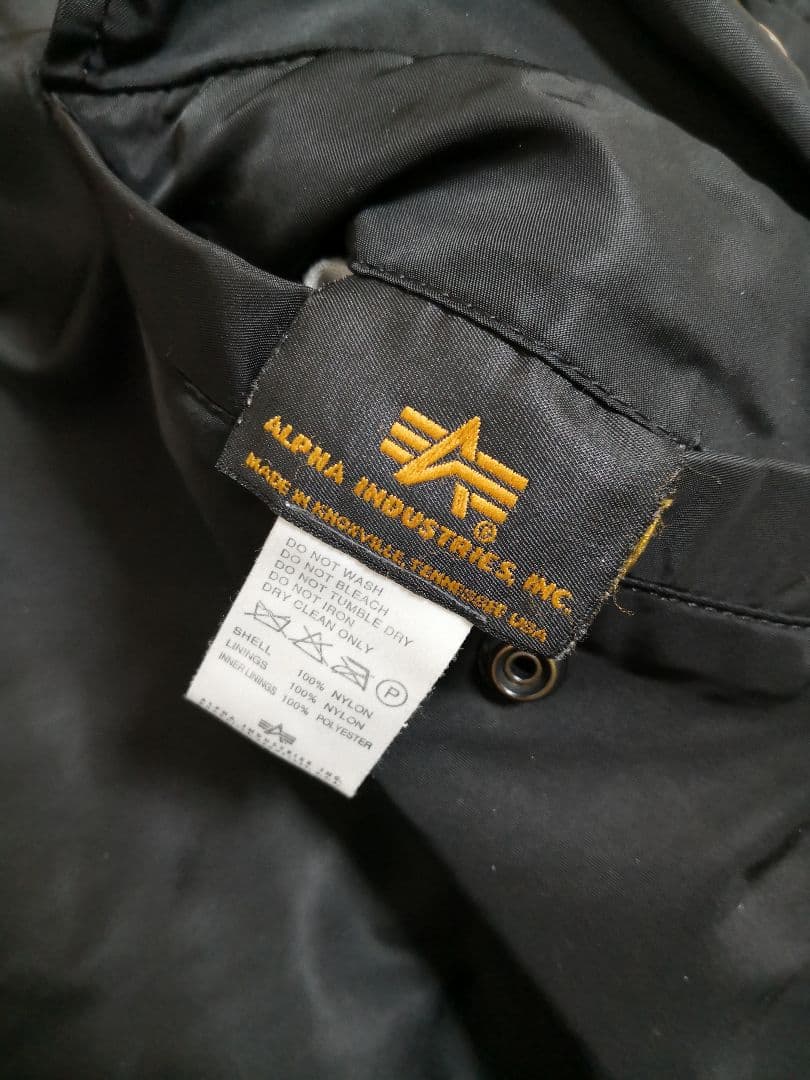 ALPHA MA-1 BLACK XXXL★80s-90s