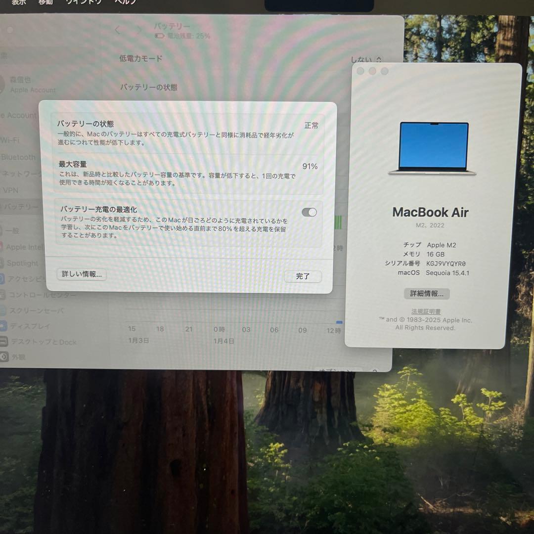 Apple MacBook Air M2 本体 メモリ16gb SSD256gb