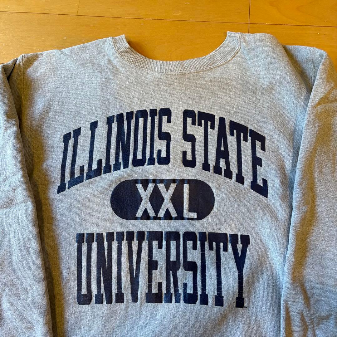 90s チャンピオン リバースウィーブ 3段プリント XL グレー