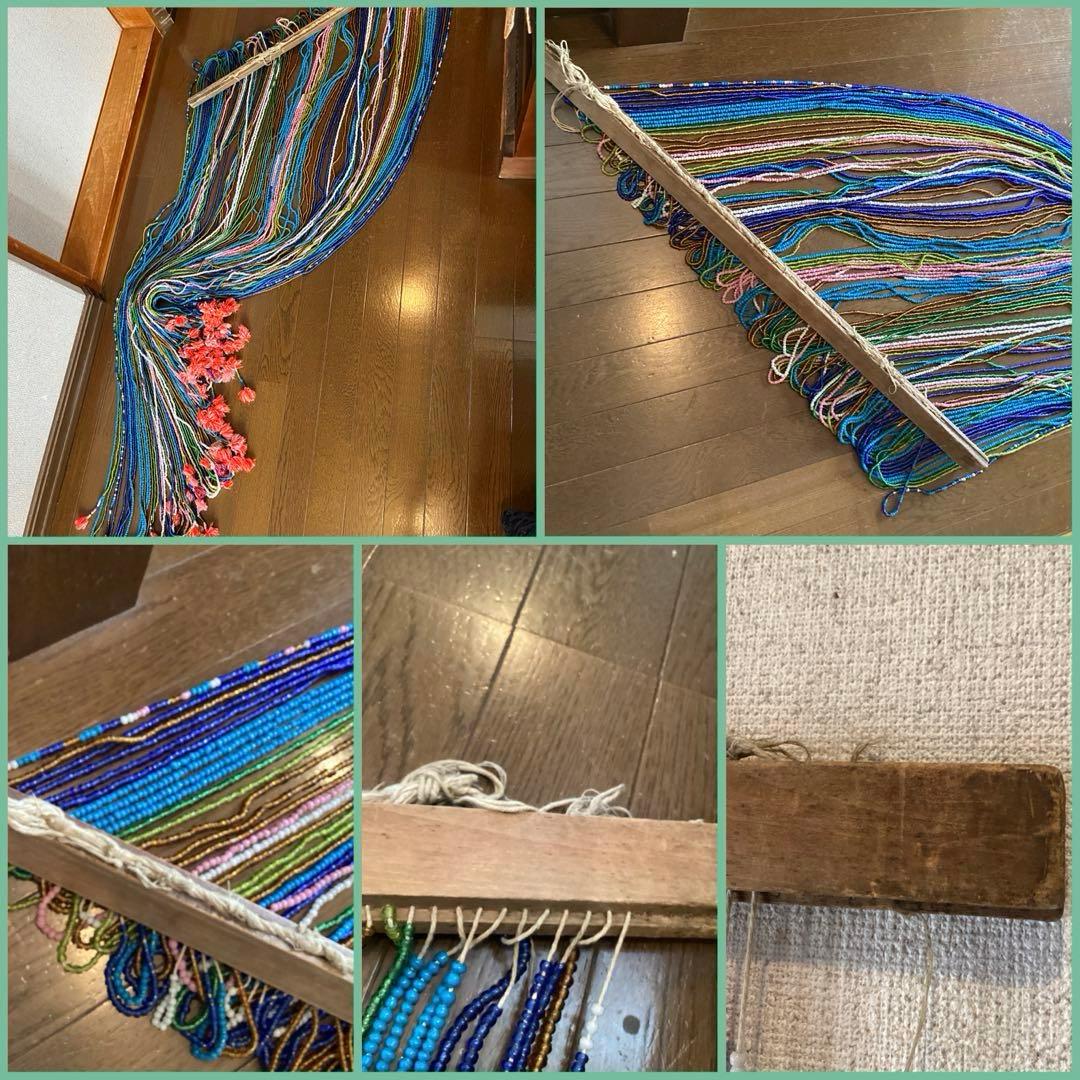 A1019 大正浪漫 昭和レトロ ガラスビーズ￼ のれん 簾 タペストリー