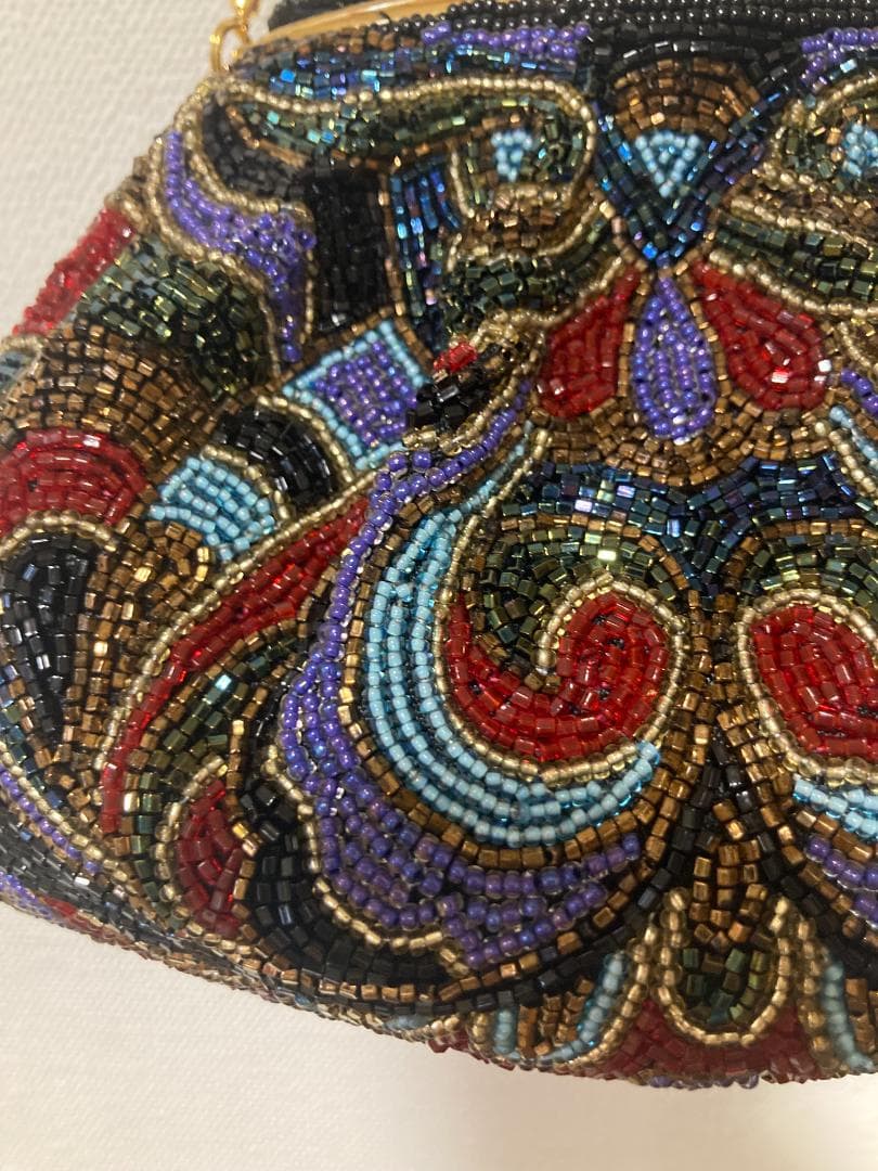 未使用　LUMY ルミーはしもと　ビーズ刺繍　ビーズバッグ　パーティーバッグ