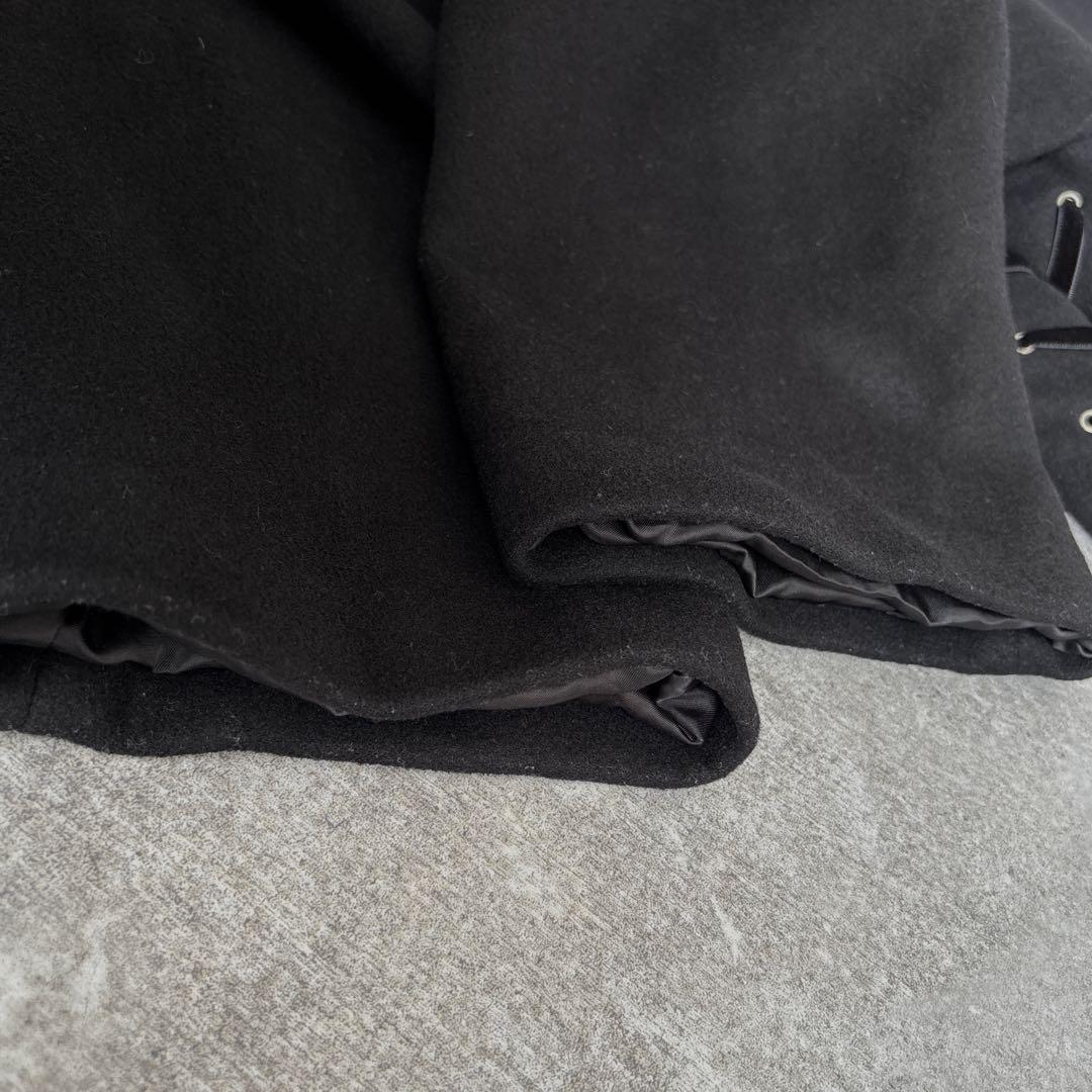 GVGV レースアップ　マキシ丈　ウエストベルト付き　ウール　ロングコート