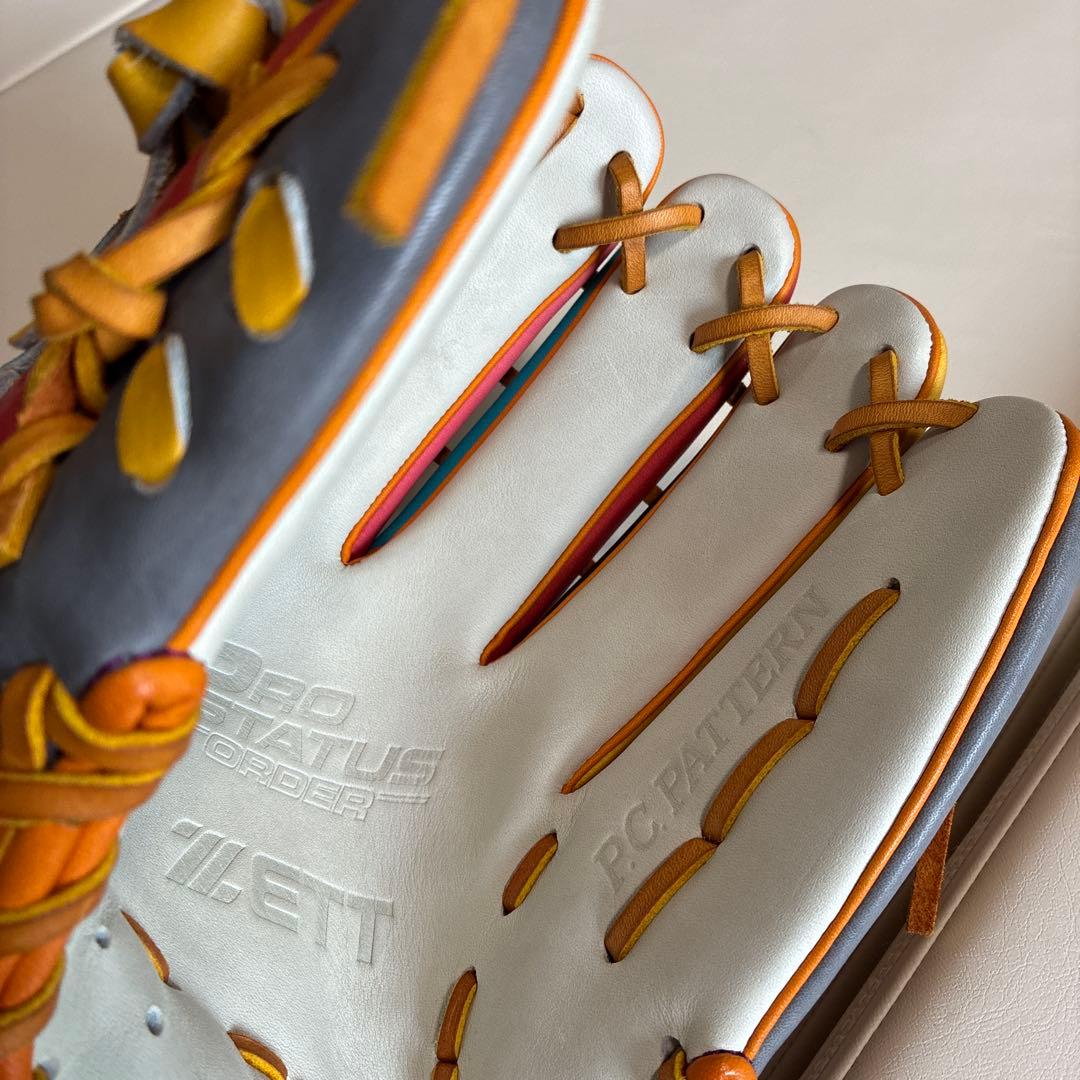 ZETT プロステイタス　オーダーグラブ　マルチカラー　内野手用