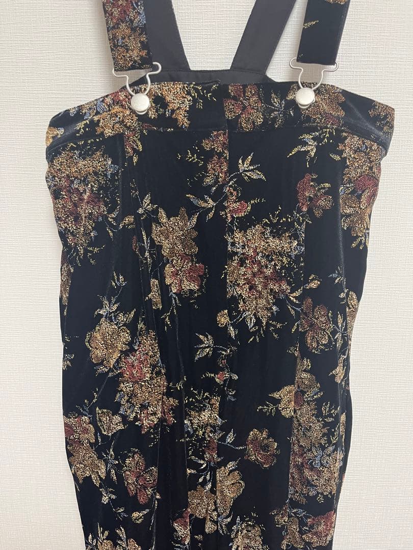 パンツ AMERI FLOWER PRINT VELOUR PANTS